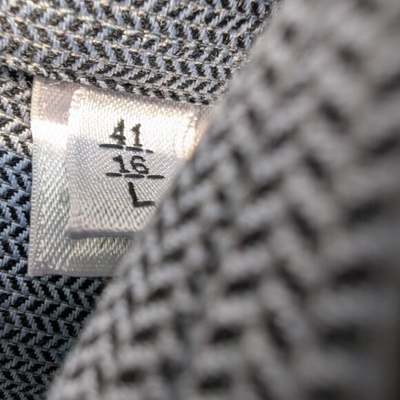 Armani Collezioni Men’s Dress Shirt Gray Long Sleeve Made in Italy Size L 41 16 - Picture 3 of 6